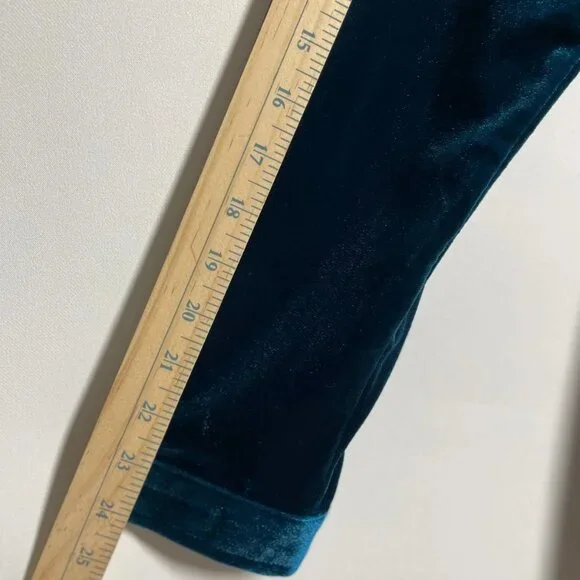 Y2K Inspired Umgee Teal Velvet Tiered Swing Babydoll Tunic Top Size L - Picture 7 of 8